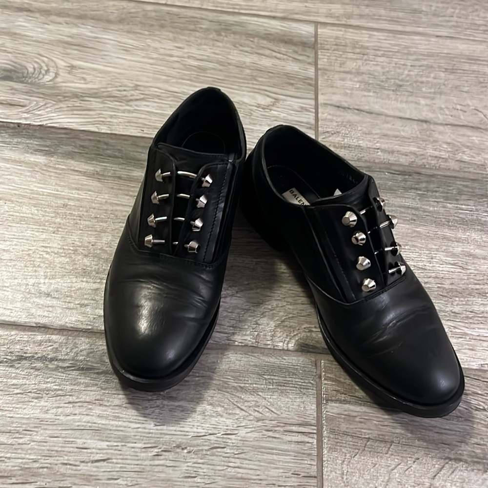 Balenciaga black oxfords